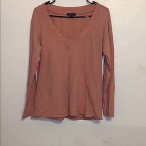 Long v neck long sleeved shirt